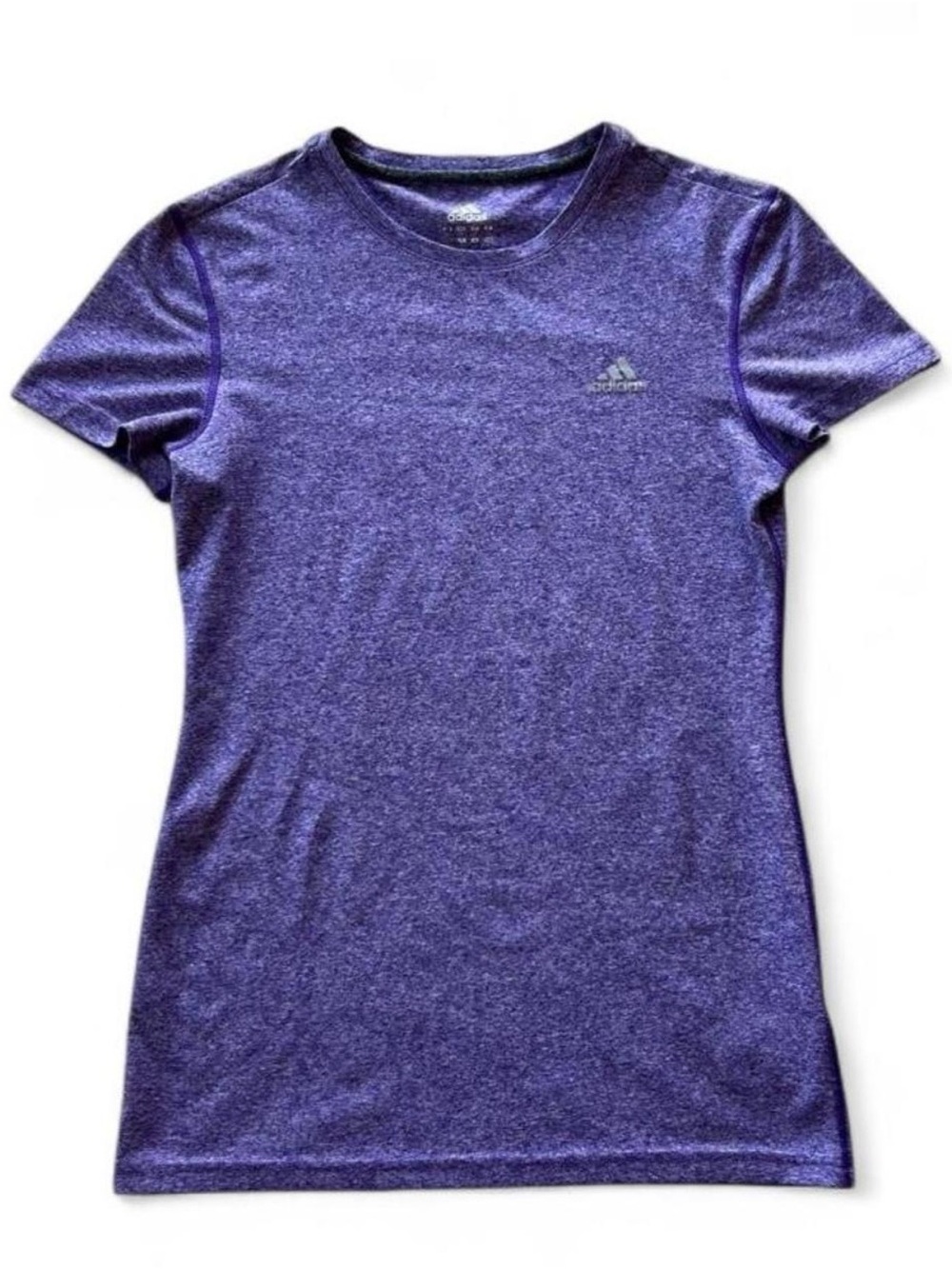 Adidas Climalite Purple Heather Athletic Running Workout Tee Size S